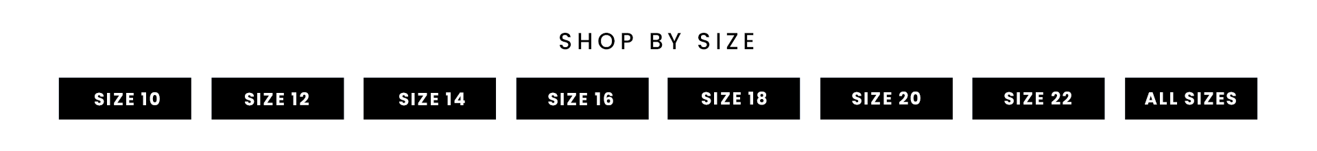 Shop by size filters