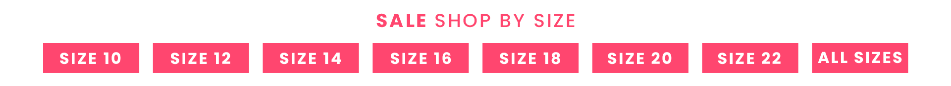 Shop by size filters