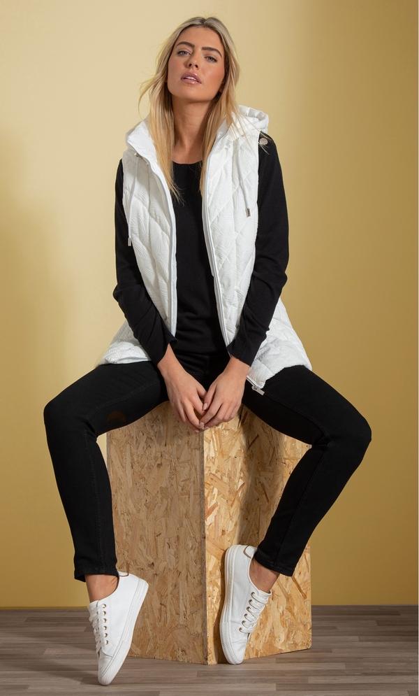 Flocked Padded Gilet