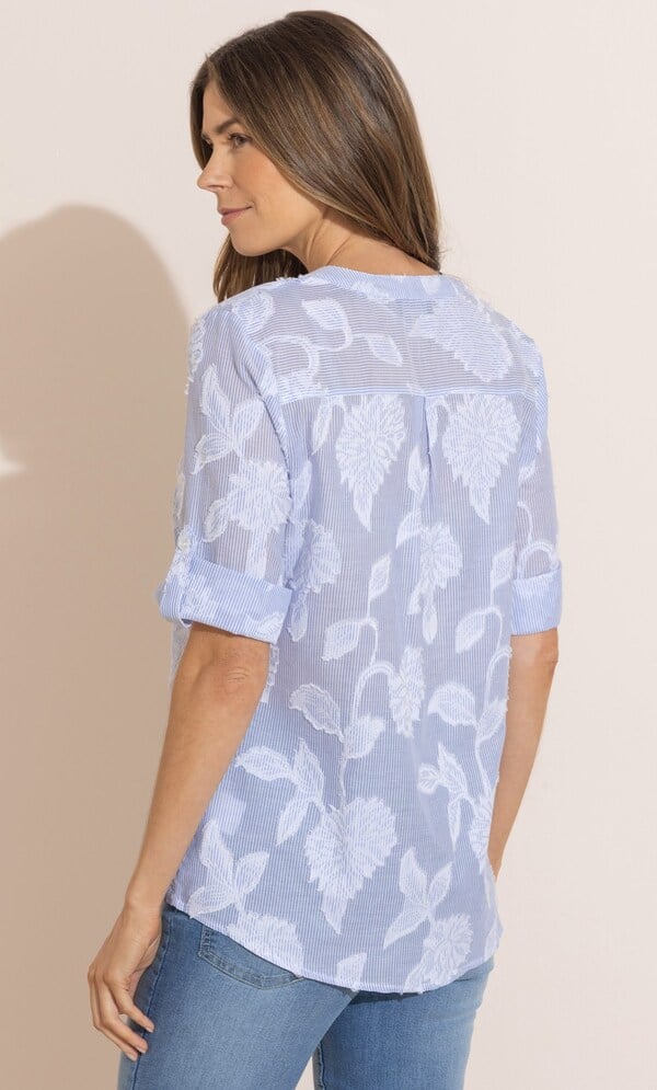 Jacquard Cotton Striped Top