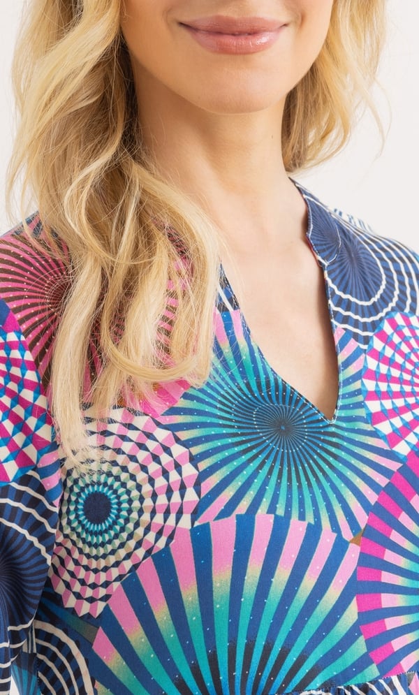 Circle Print Lightweight Relaxed Fit Dress