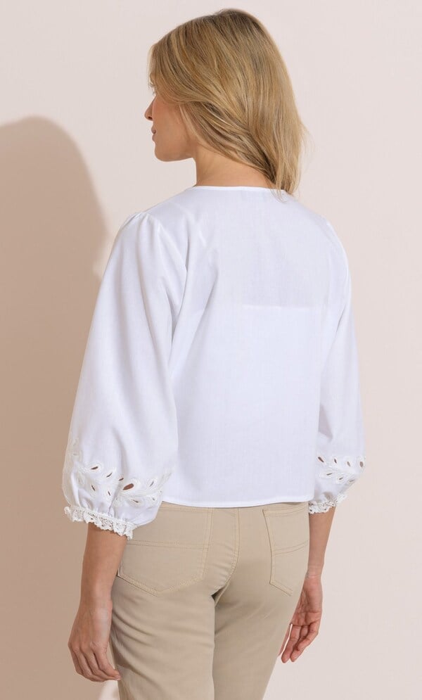 Embroidered Cotton Blend Jacket