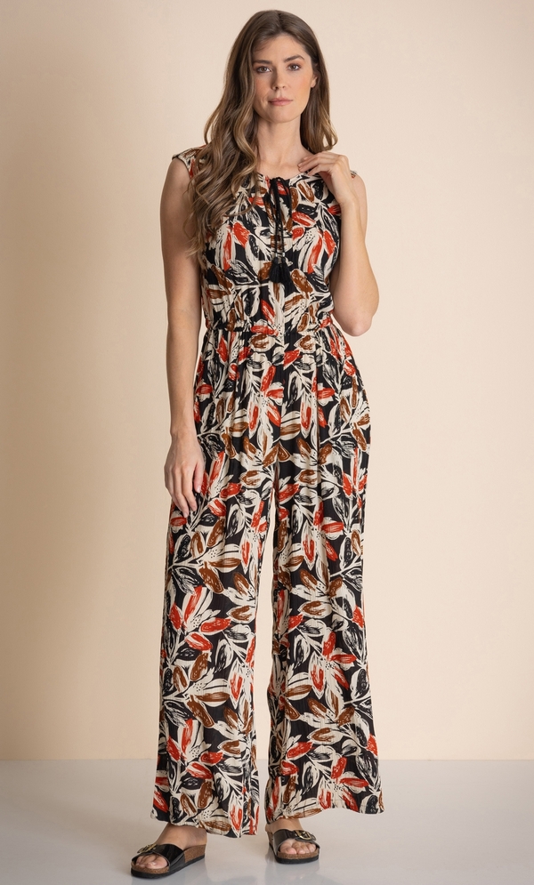Printed Sleeveless Jumpsuit
