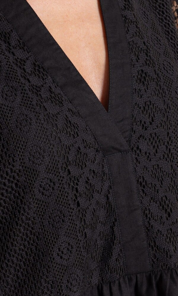 Lace And Cotton Tunic Dress