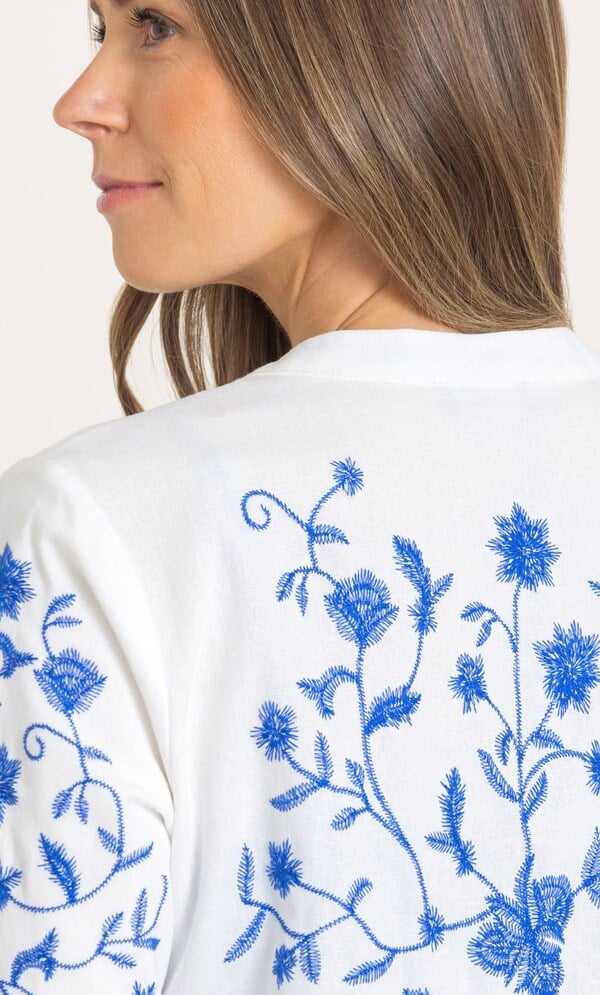 Embroidered Button Jacket