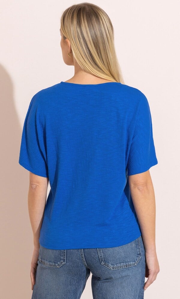 Textured Tie Hem Top