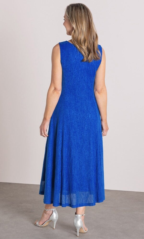 Anna Rose Sleeveless Mesh Midi Dress