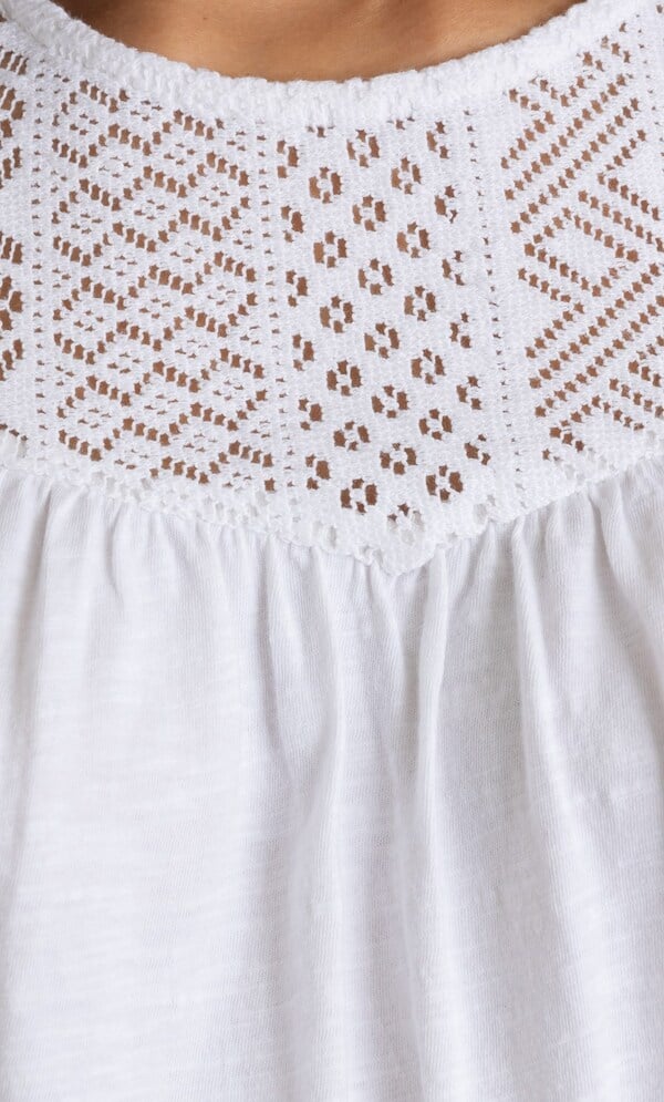 Lace Trim Jersey Top
