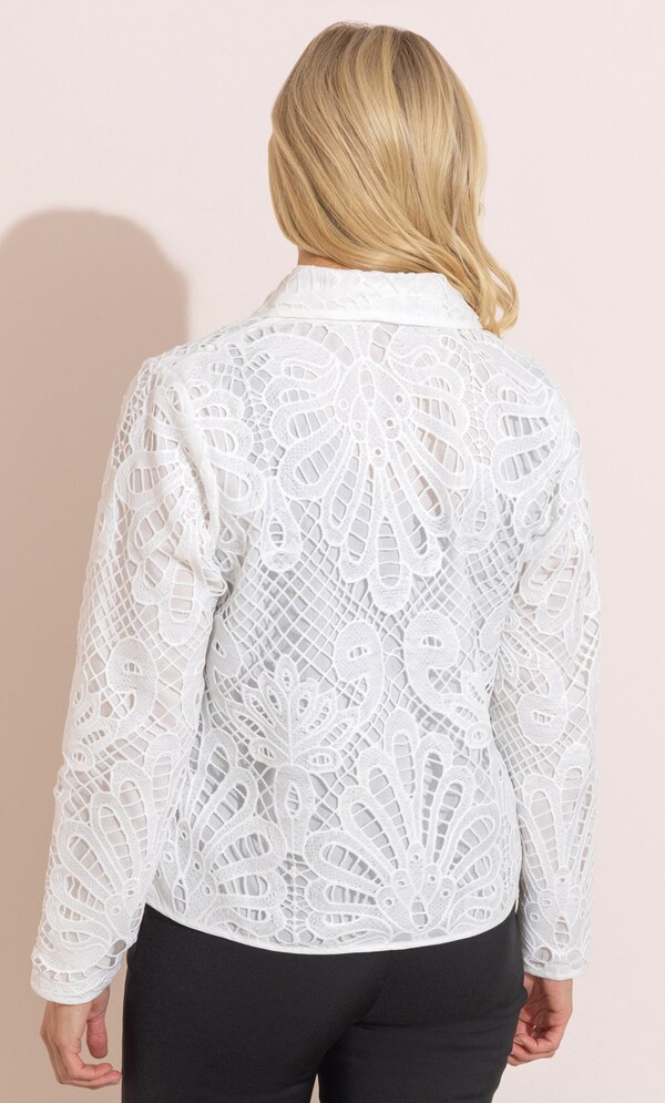 Crochet Lace Button Jacket