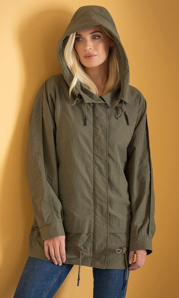 Hooded Raglan Sleeve Jacket