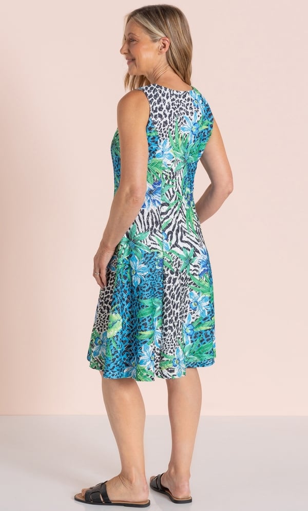 Anna Rose Sleeveless Printed Dress