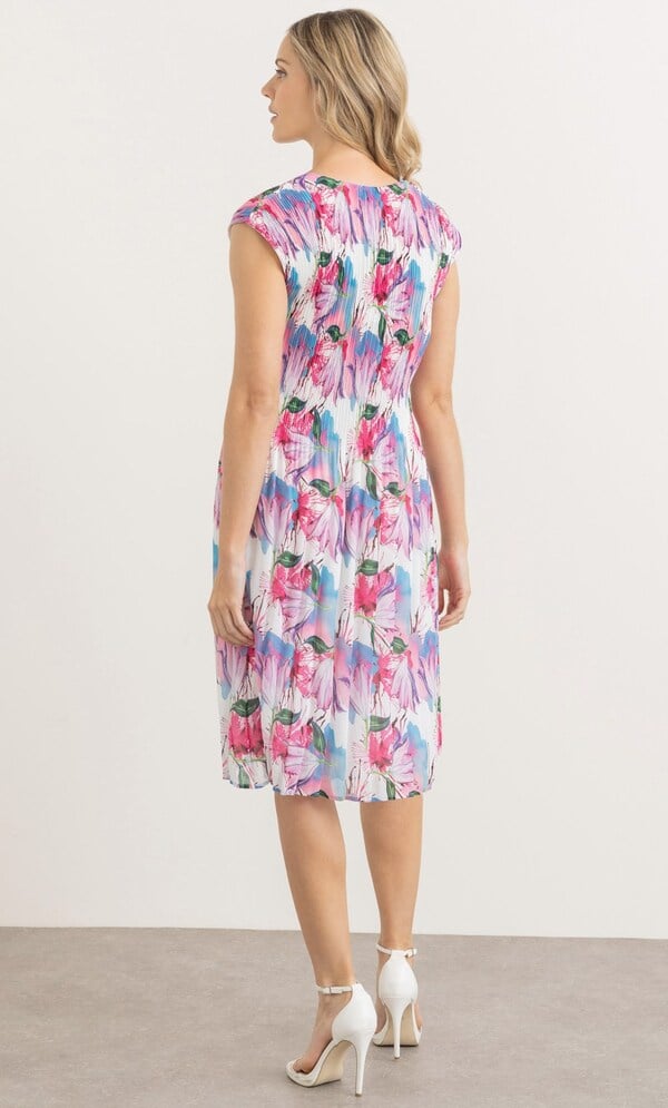 Bouquet Printed Sleeveless Dress