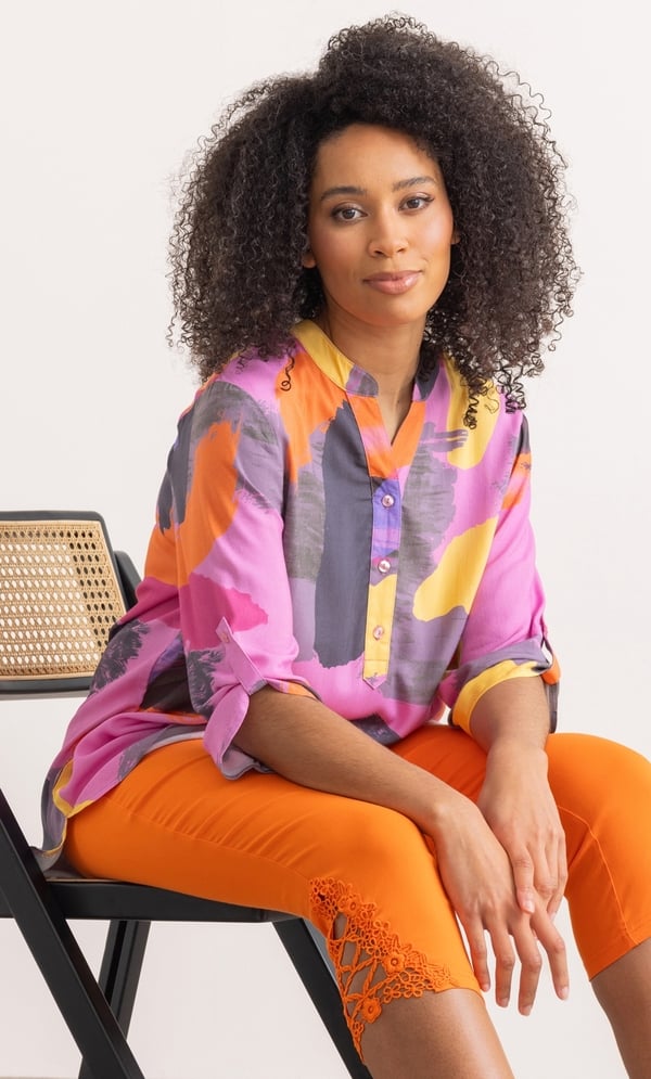 Printed Relaxed Fit Top