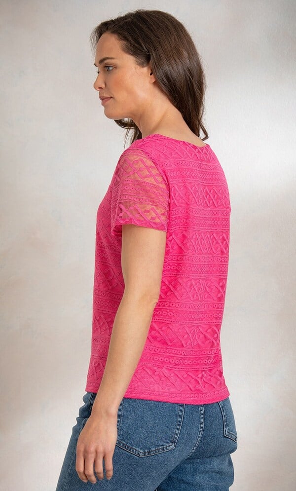 Short Sleeve Lace Top