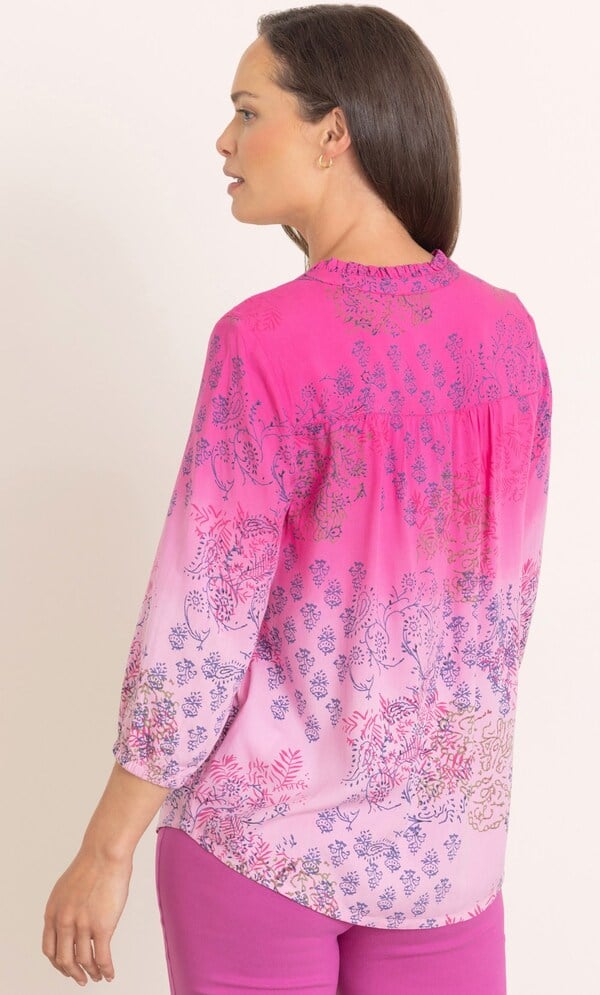 Print And Dip Dye Top