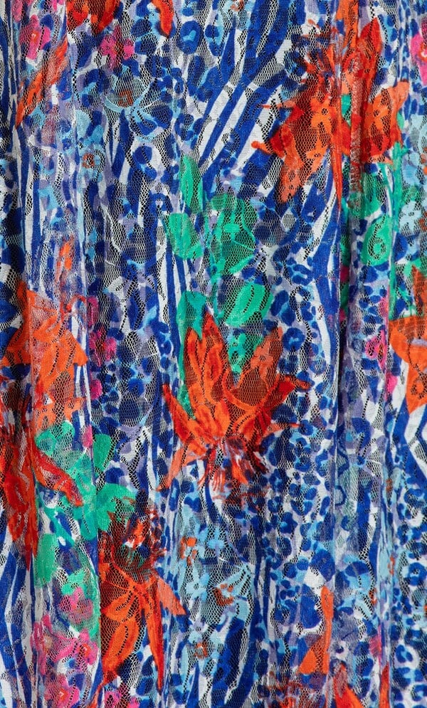 Anna Rose Floral And Animal Printed Lace Dress