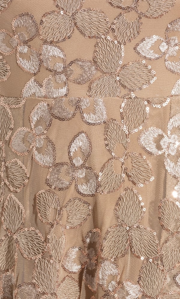 Sleeveless Sequin Mesh Dress