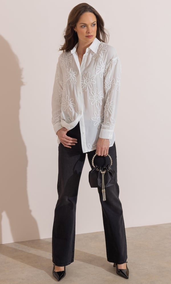 Embroidered Oversized Shirt