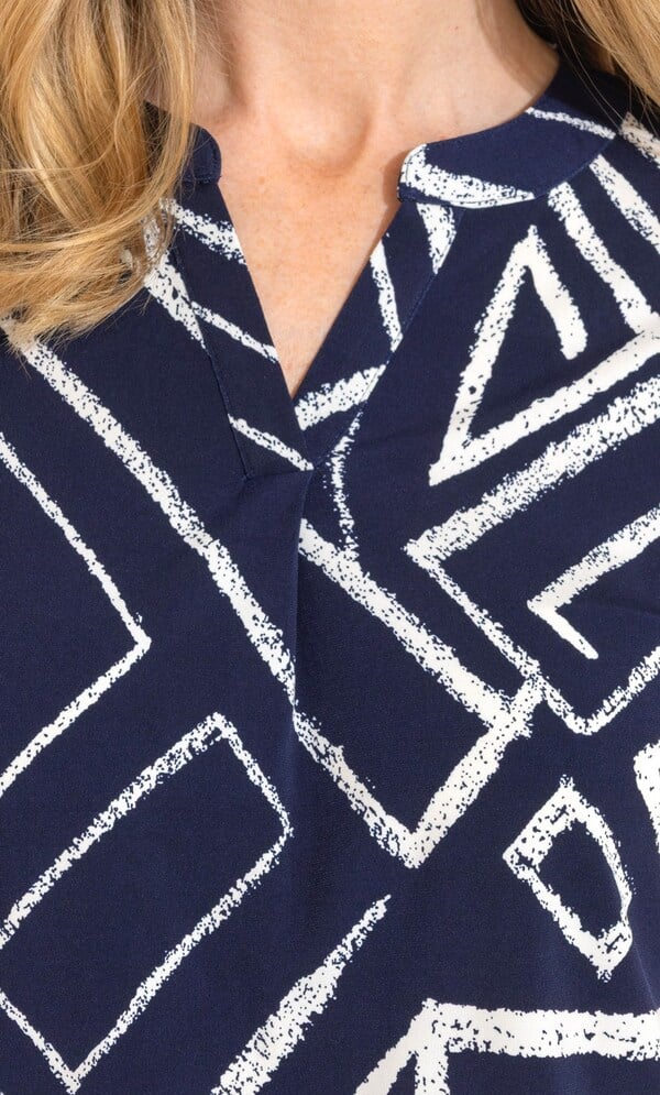 Anna Rose Short Sleeve Printed Top