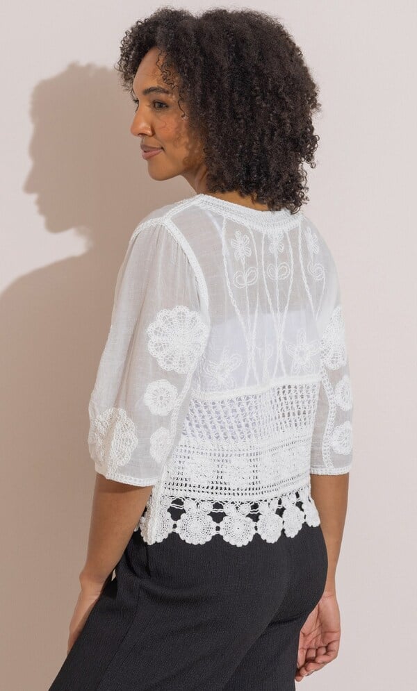 Embroidered Cotton Cover-Up