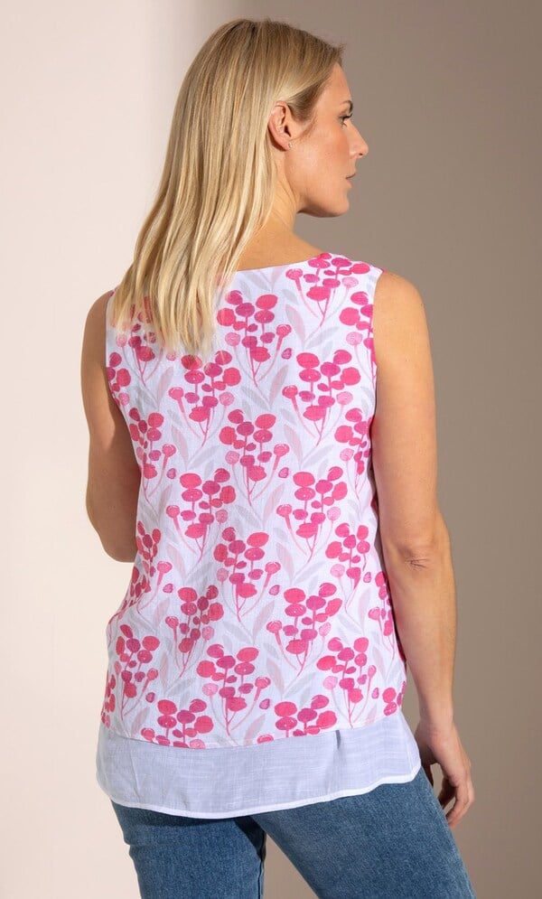 Printed Layered Sleeveless Top