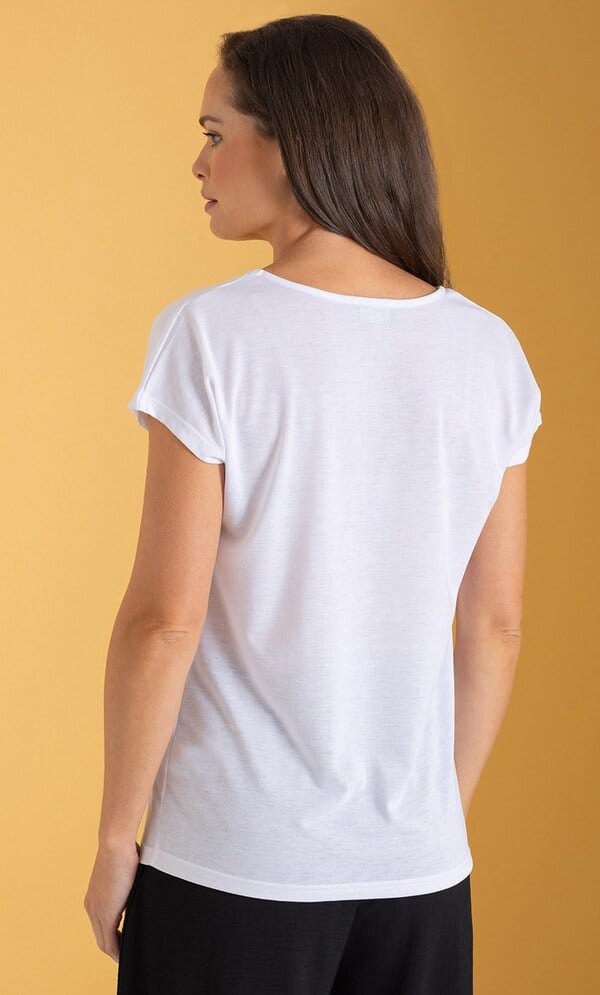 Foil Printed Jersey Top