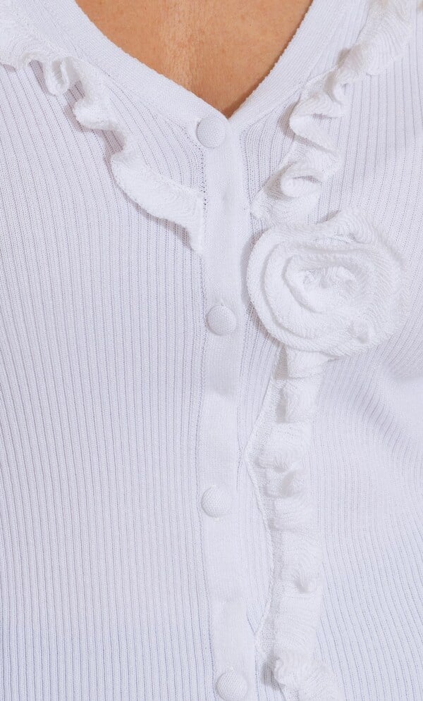 Anna Rose Floral Applique Cardigan