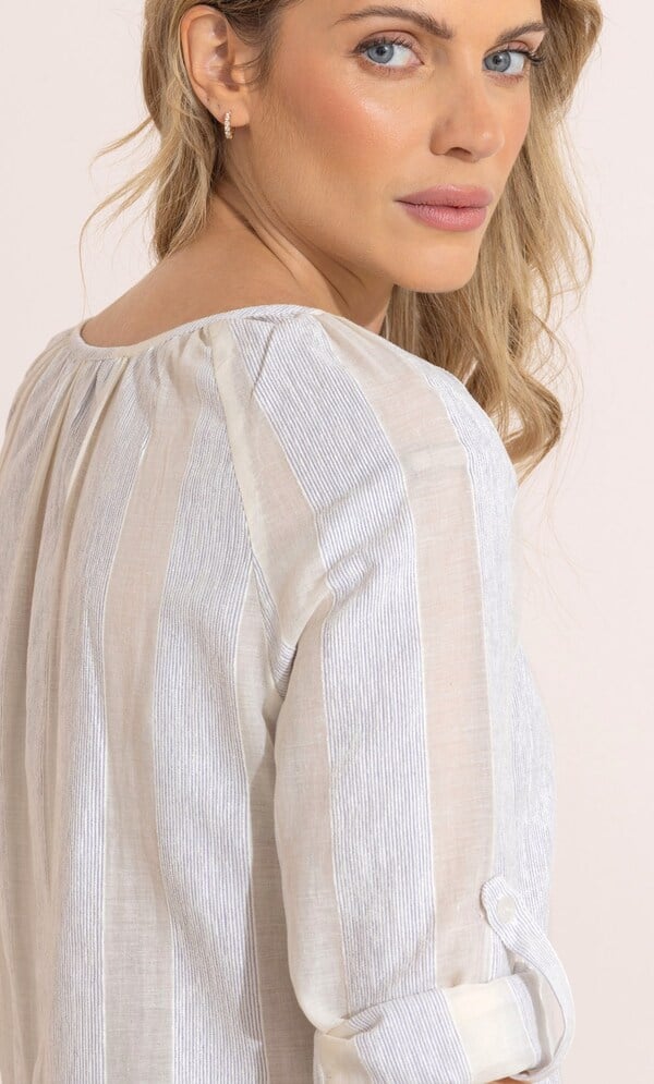 Textured Striped Blouse