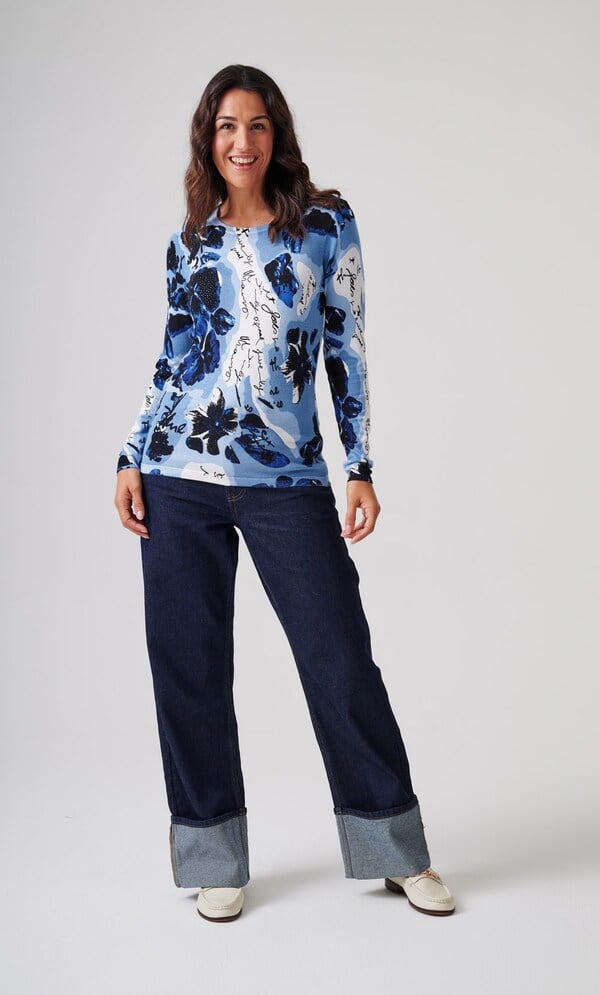 Anna Rose Embellished Printed Jumper