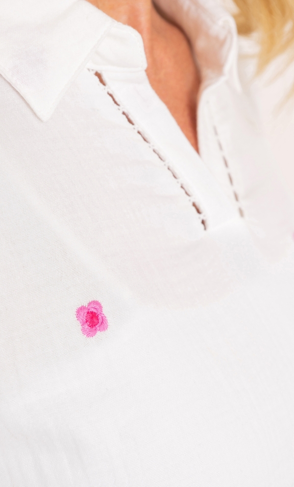 Anna Rose Embroidered Cotton Top