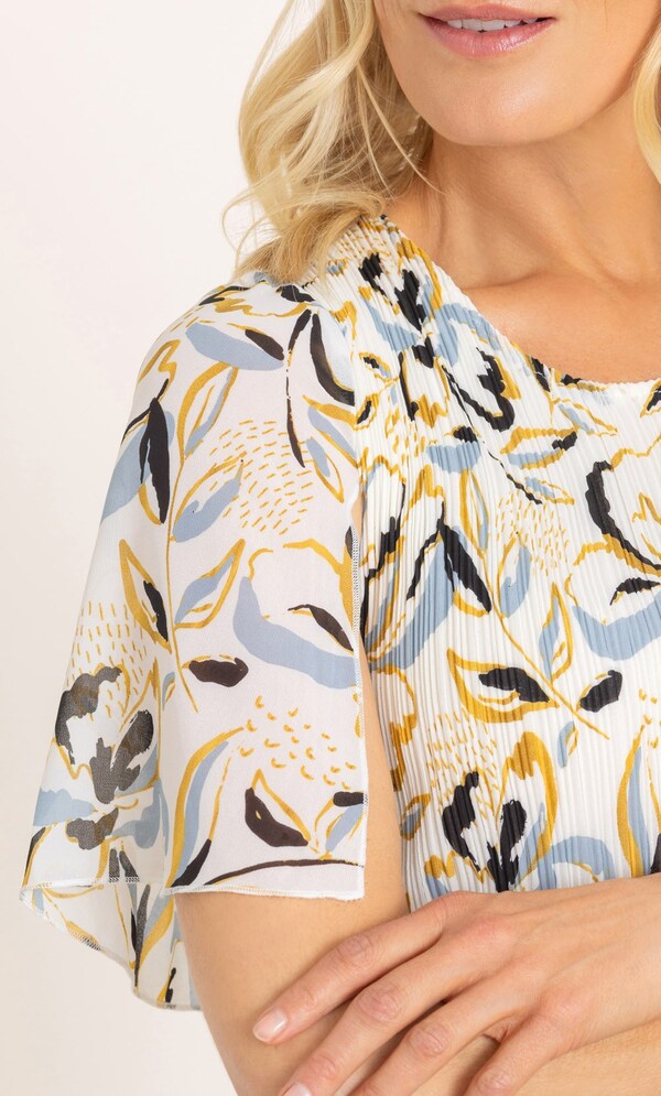 Floral Print Pleated Dress