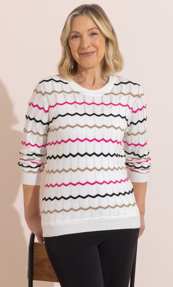 Anna Rose Patterned Knit Jumper