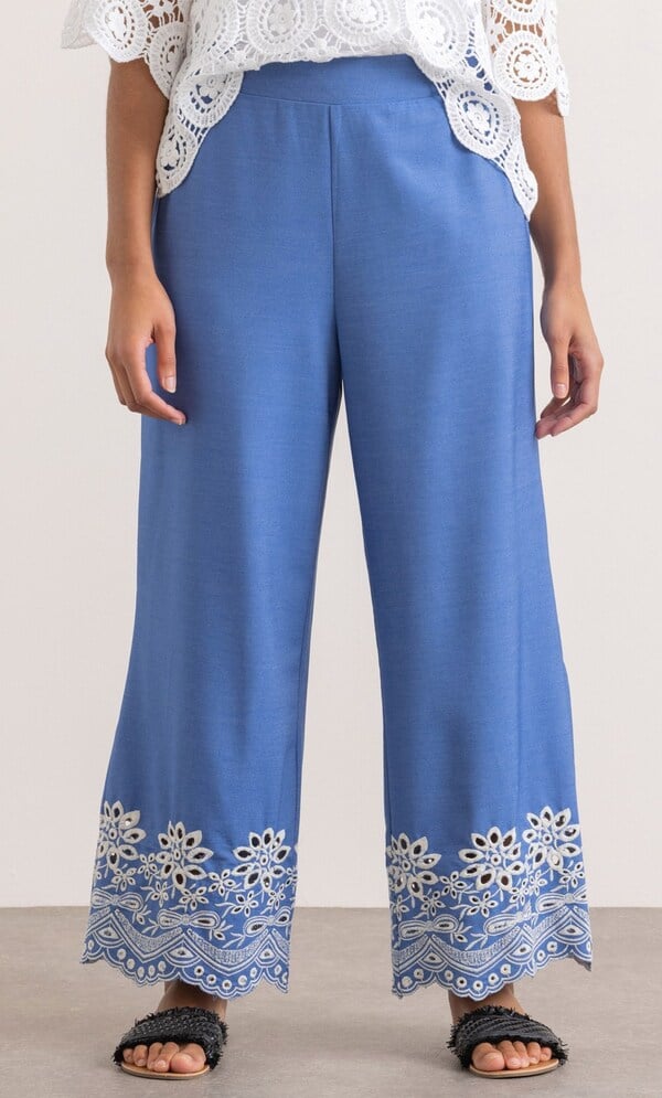Elasticated Waist  Wide Leg Trouser