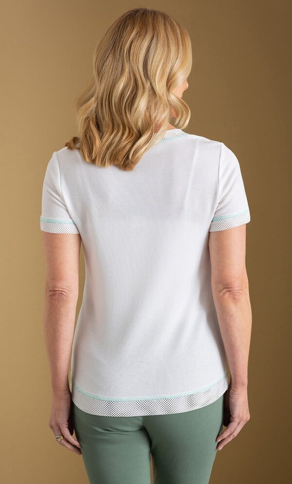 Anna Rose Garden Print Short Sleeve Top