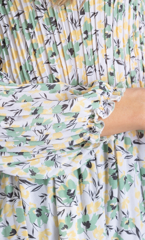 Printed Pleat Top