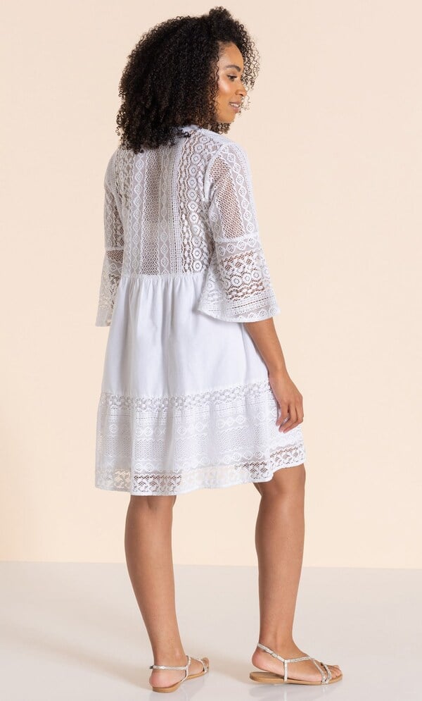 Lace And Cotton Tunic Dress