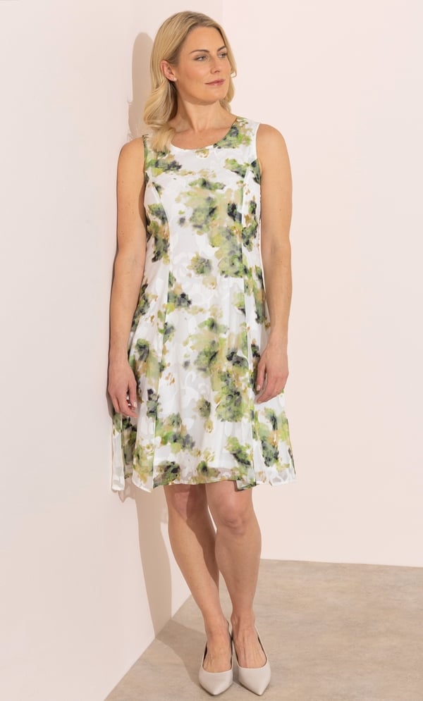 Anna Rose Printed Jacquard Midi Dress