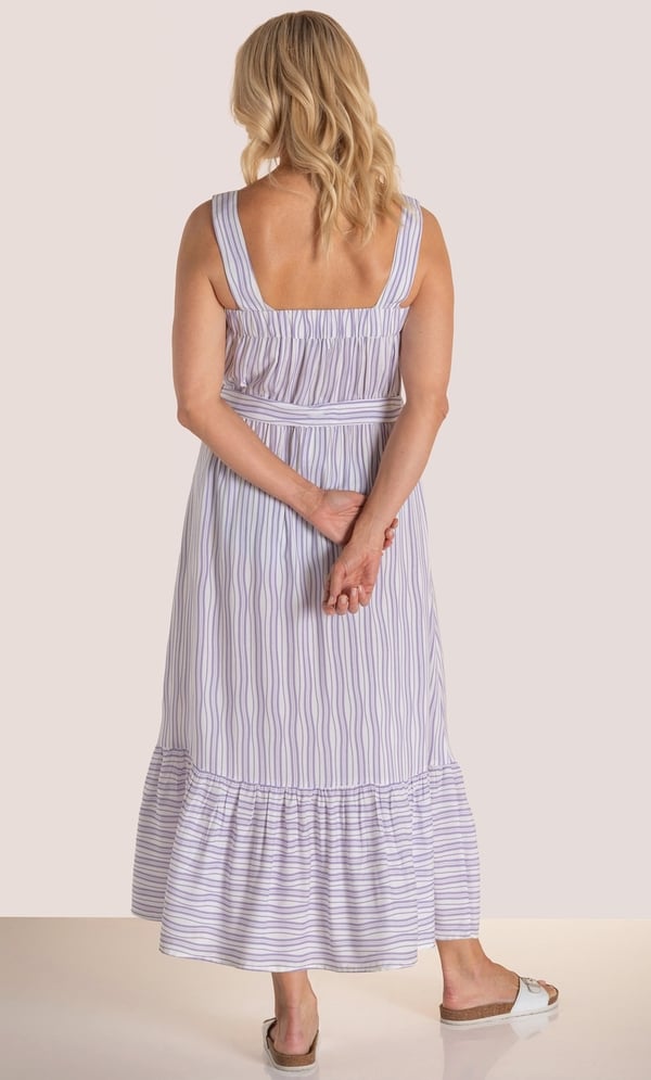 Striped Sleeveless Maxi Dress