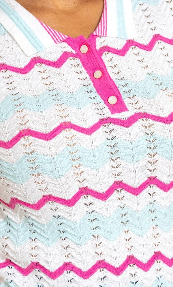 Anna Rose Patterned Knit Top