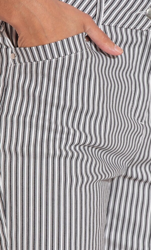 Striped Cotton Blend Shorts