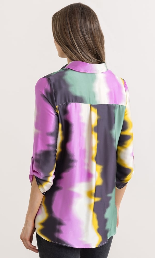 Printed Satin Look Blouse