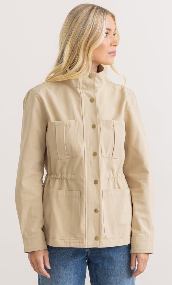 Stand Collar Canvas Jacket