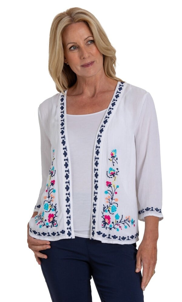 Anna Rose Embroidered Boho Cover Up