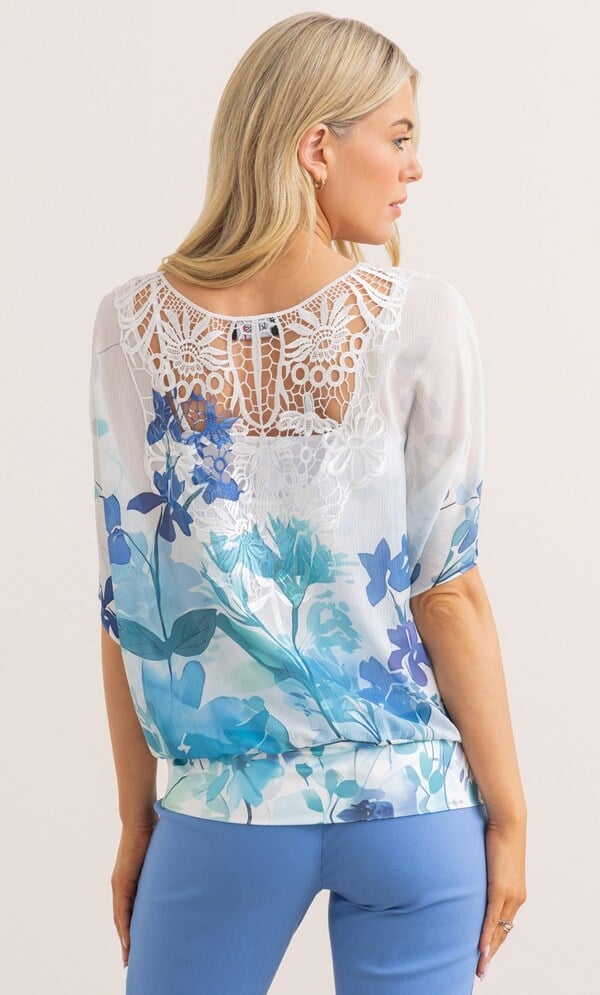 Embellished Printed Top
