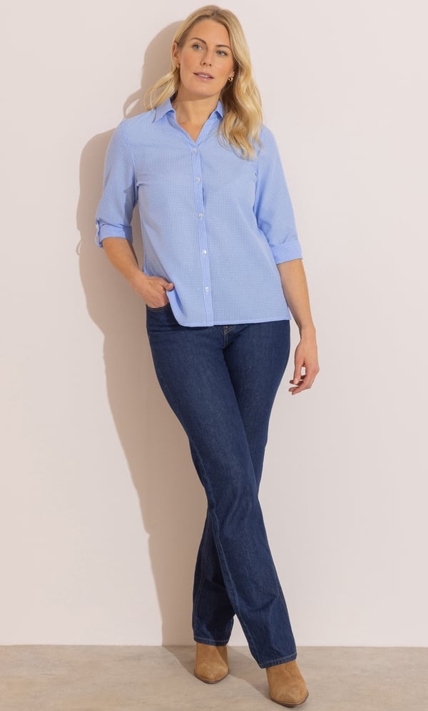 Anna Rose Embellished Checked Shirt