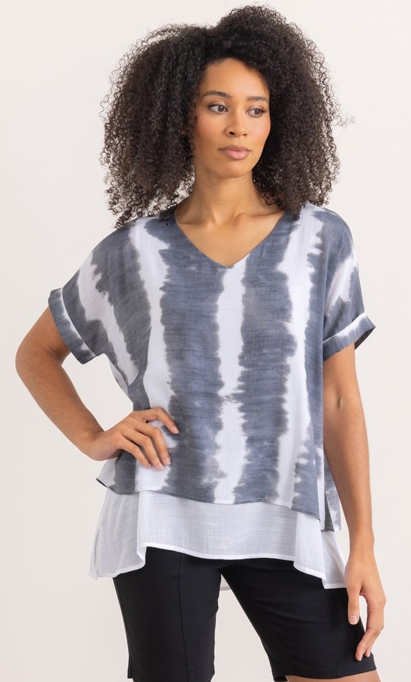 Tie Dye Layered Top
