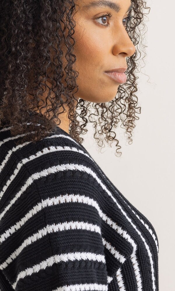 Chevron V Neck Jumper