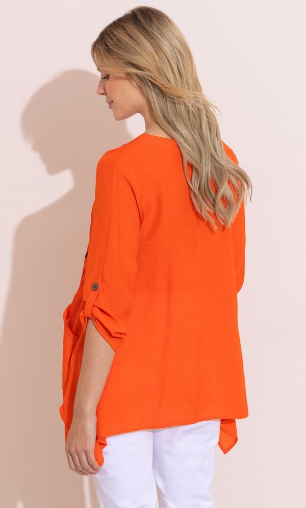 Dip Hem Pocket Tunic Top