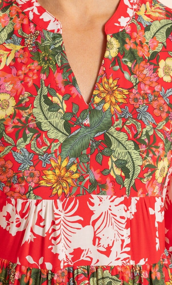 Garden Print Relaxed Fitting Dress