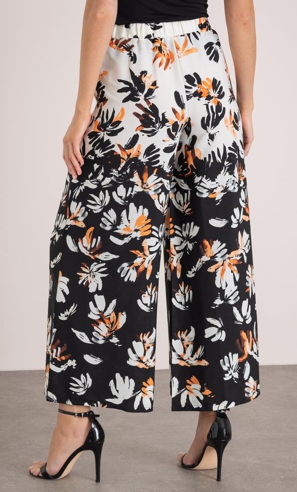 Printed Wide Leg Trousers